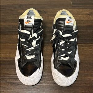 Size 8 - Nike sacai x Blazer Low Black Patent